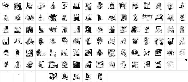 InLandBetween Regular  glyph index