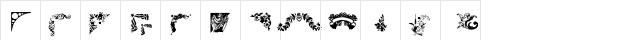 Corners 2 Regular  glyph index