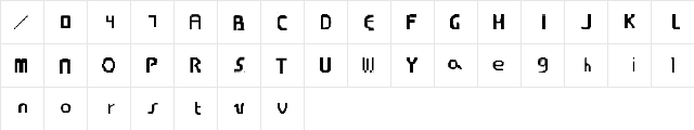 Yassan1 Regular  glyph index