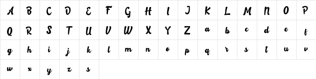 Rotterin Demo Regular  glyph index