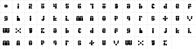 MKF Tiler Regular  glyph index