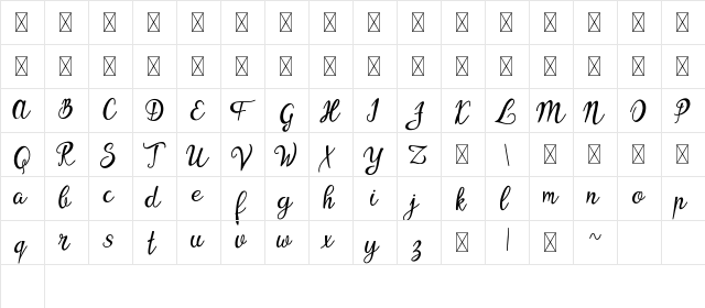 Storyk Demo  glyph index