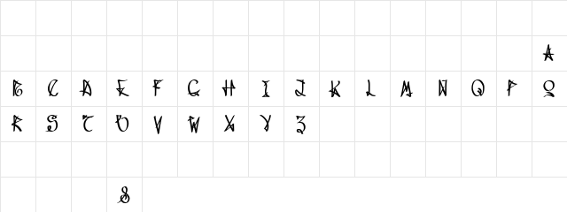Wanax Demo Regular  glyph index