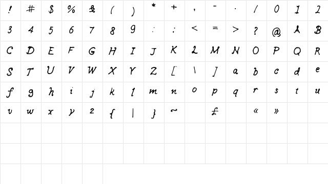 curls_n_twirls Medium  glyph index