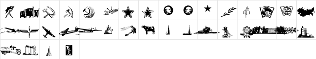 Constructivist Regular  glyph index