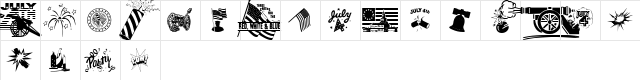 july4th_csp Regular  glyph index