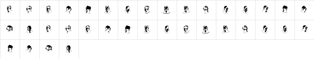 Cyborg Regular  glyph index