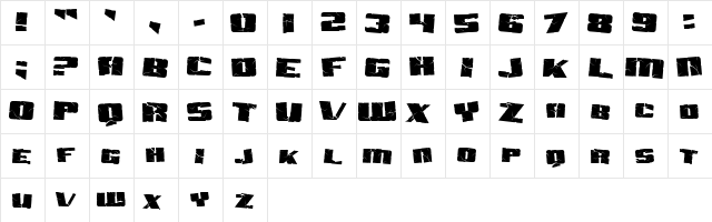 Bhuj Regular  glyph index