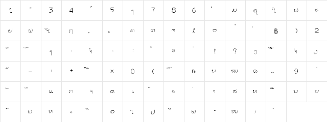 alice_2 Medium  glyph index