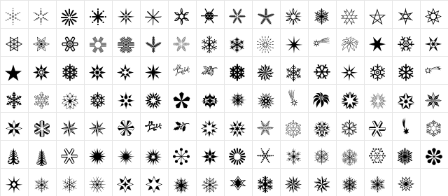 Jaeger KristallschmuckPositivBQ  glyph index