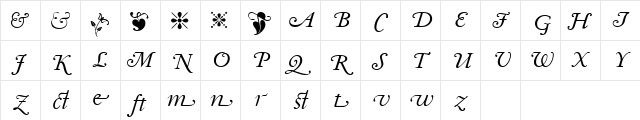 GarryMondrianSwashSH Regular  glyph index