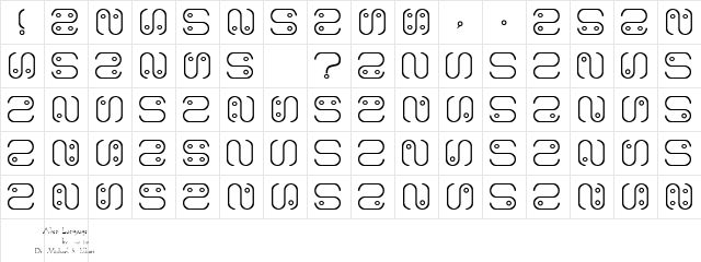 Alien Language Regular  glyph index