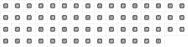 Retrospective Capitals 2 Regular  glyph index
