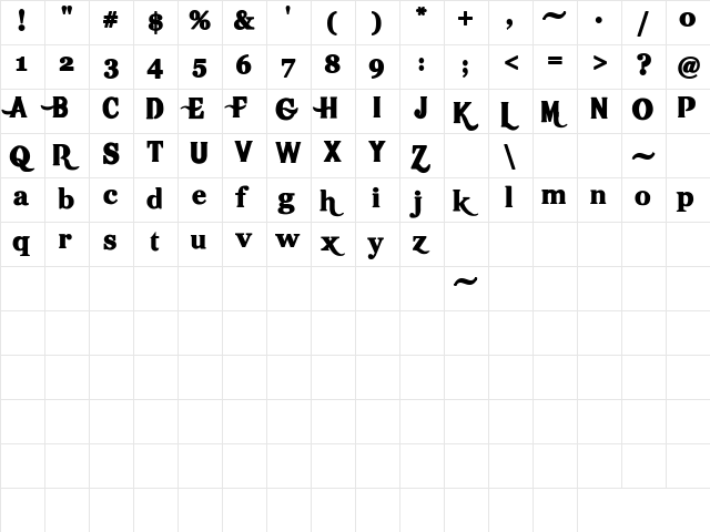 Hot Pizza Normal  glyph index