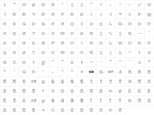 Livewired Outline Outline  glyph index
