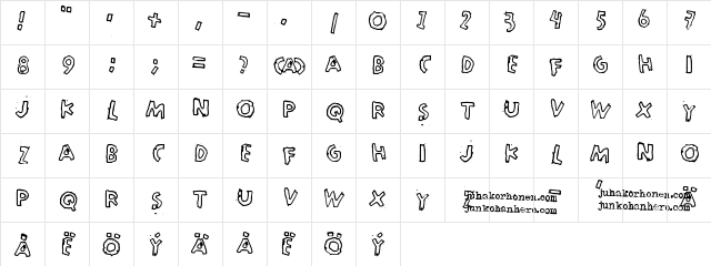 Merkurius Regular  glyph index