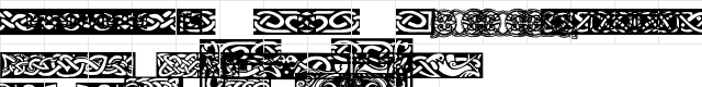 CelticBorders Regular  glyph index