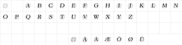 GrafOblique Italic  glyph index