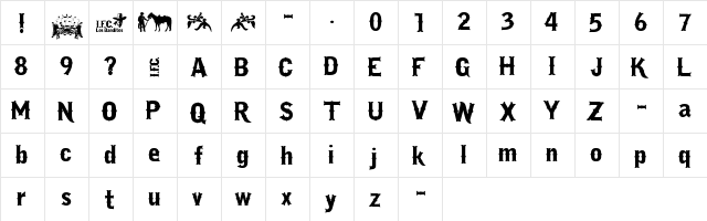 I.F.C. LOS BANDITOS Bold  glyph index