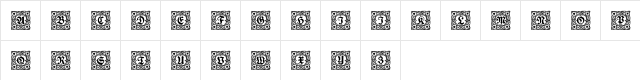 Schmuck-Initialen 1 Regular  glyph index