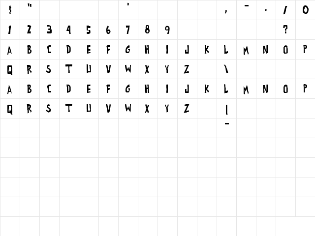 all exes must die! Regular  glyph index