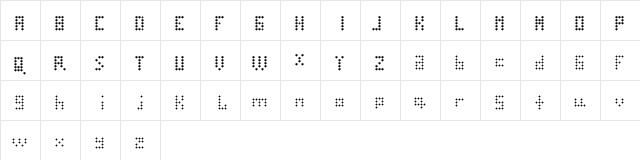 Seeing Double Regular  glyph index