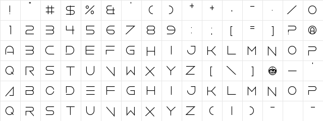 Vermin Vibes 4 Helium Regular  glyph index
