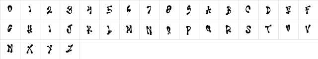 SPRINTER Regular  glyph index