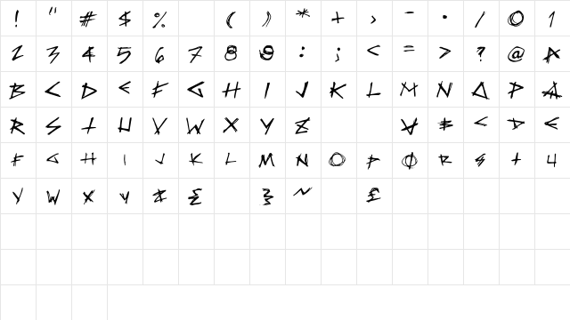 DEATH_DEFY Medium  glyph index