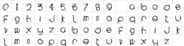 area LINEe Regular  glyph index
