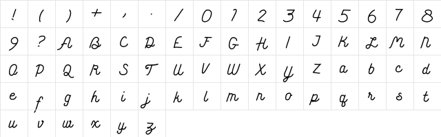 Teller Regular  glyph index