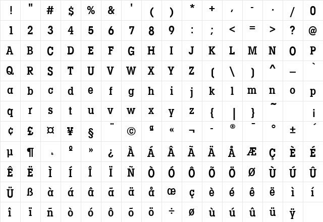 LubalinGraphCdITCTT Demi  glyph index