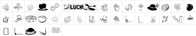 KR Bits O'Shea Regular  glyph index