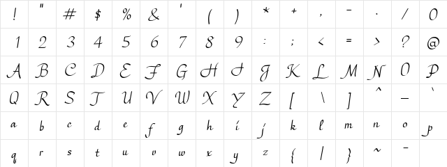 CK Serendipity Regular  glyph index