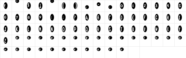 Marrididdles Medium  glyph index