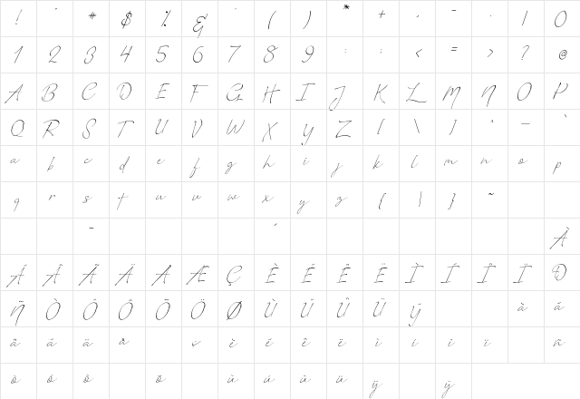 Romantic Couple Regular  glyph index