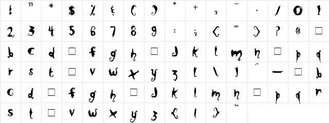 Close to Me Demo Regular  glyph index