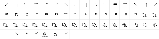 Webmap Regular  glyph index