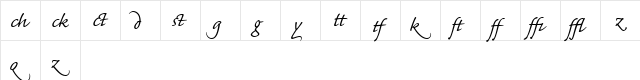 Caflisch Script MM Regular  glyph index