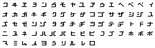 Star Trek Bold  glyph index