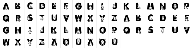 New Regular  glyph index