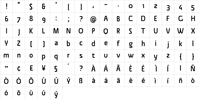 Material Sans Medium  glyph index