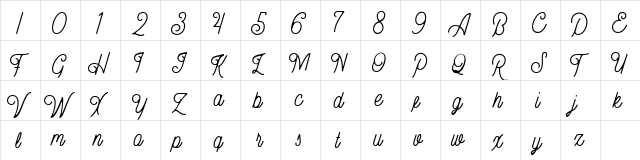 Bellonion DEMO Version Regular  glyph index