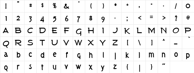 Silent Valley Regular  glyph index