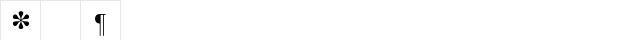 European Pi Std 3  glyph index