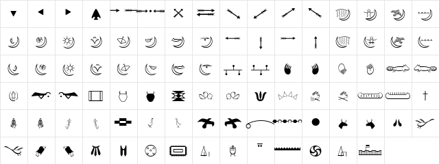 Mummy 3 Regular  glyph index
