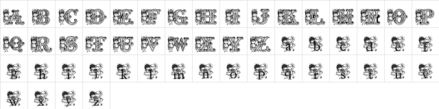 KG CUTIE1 Regular  glyph index