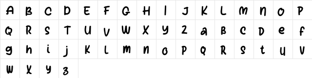 Falose FREE Regular  glyph index