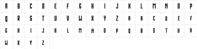 Houston Double Regular  glyph index