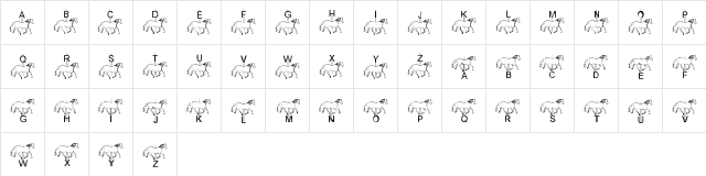 New Regular  glyph index